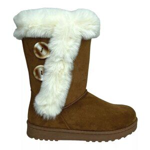 So‎ Abigail Women's Lined Winter Boots Size 6 Brown Faux-Fur Lining